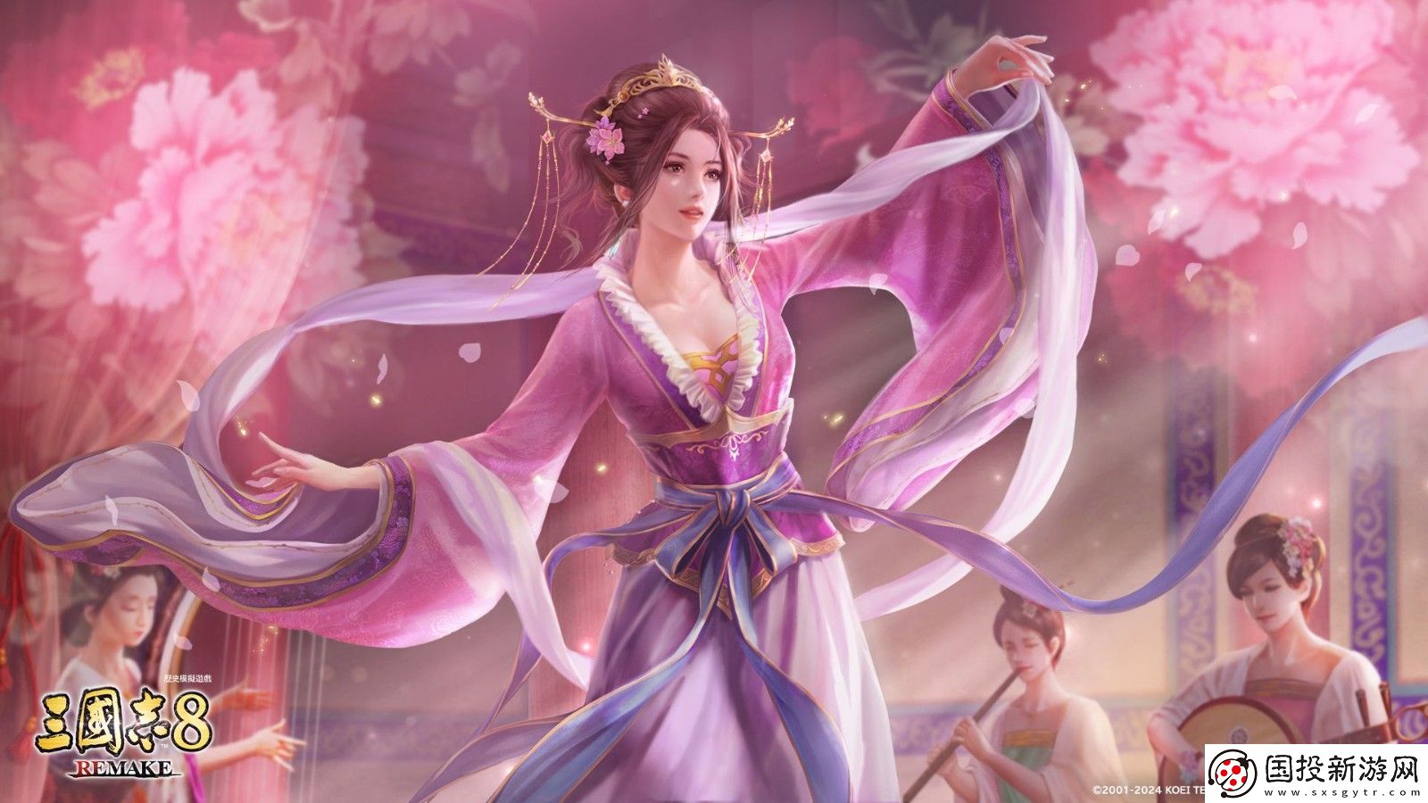 三國志8重制版精美壁紙-貂蟬翩翩起舞