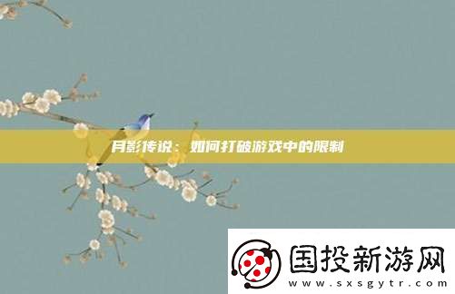 月影傳說：如何打破游戲中的限制